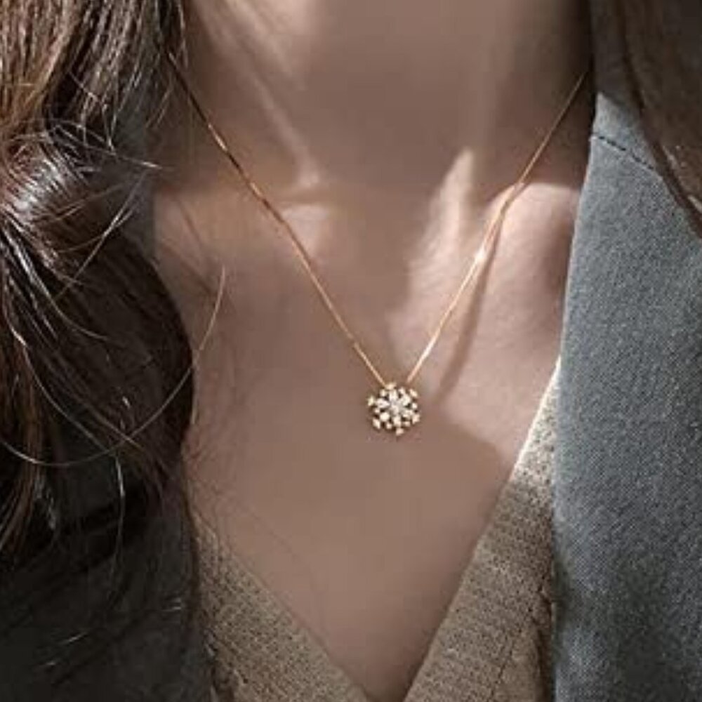 Neiman Marcus Gold Snowflake Necklace